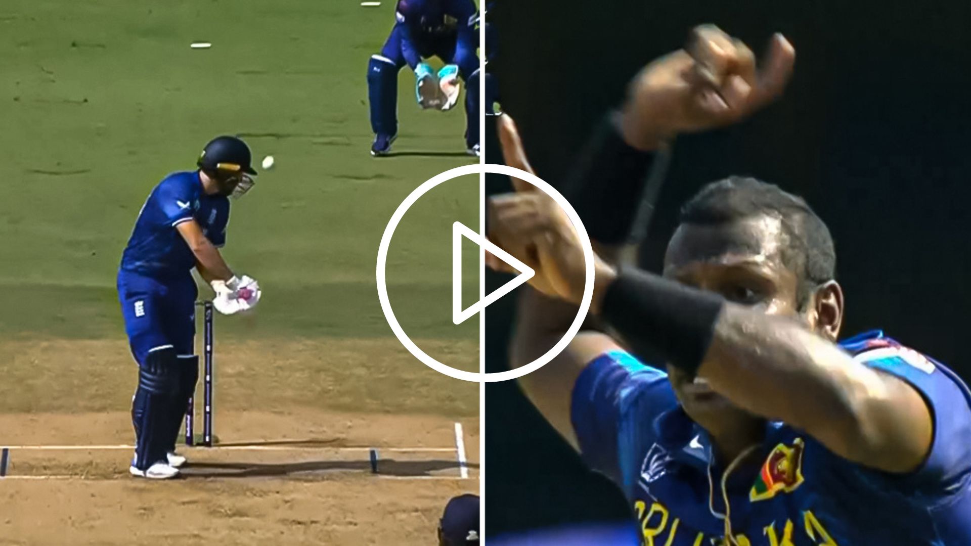 [Watch] Angelo Mathews Takes 'Big Wicket' Of Malan In Dream World Cup Comeback